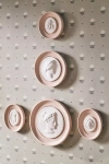 Statuette Hand-cast Plaster Blush Framed Intaglio Wall Art