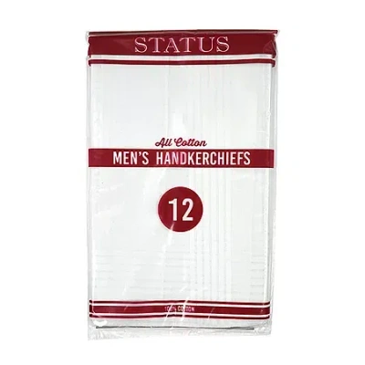 Status 12pk Hankie In White