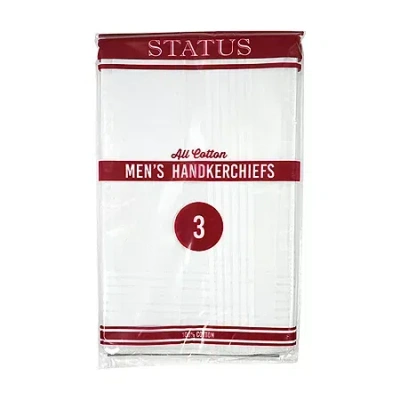 Status 3pk Hankie In White