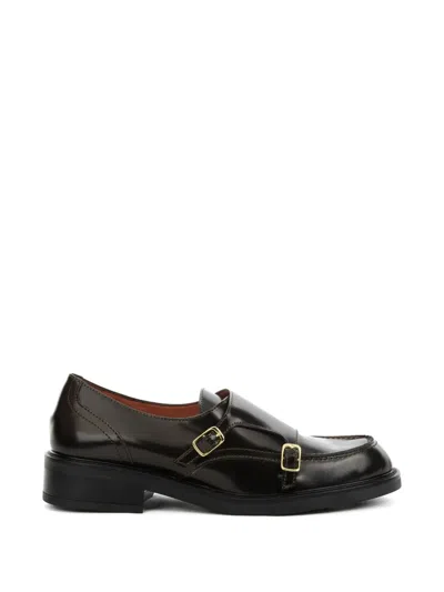 Status Buckled Leather Loafers In Black