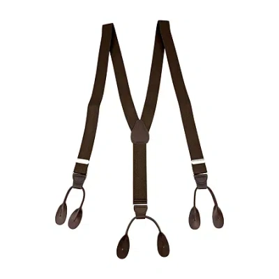 Status Button End 1 1/4" Suspender In Brown