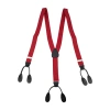Status Men's Button-end Suspenders In Red
