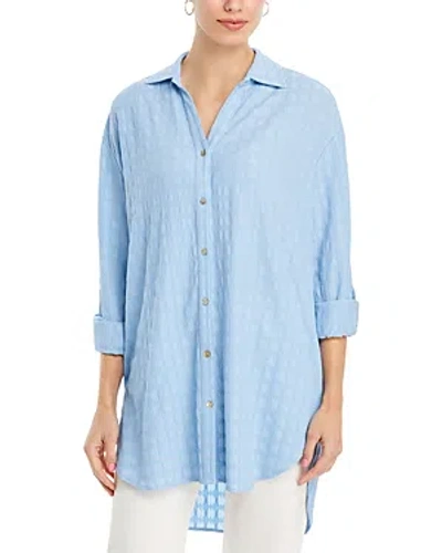 Status By Chenault Jacquard Knit Tunic In Chambray