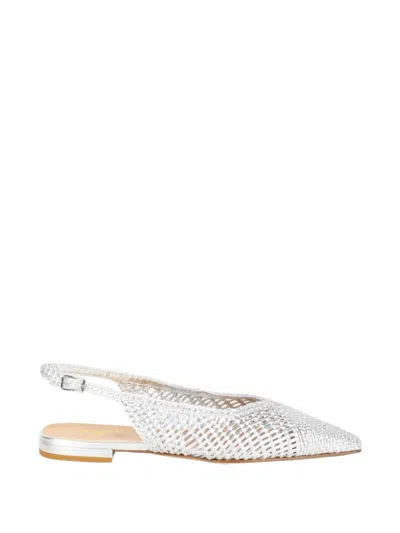 Status Intreccio Slingback Mules In White