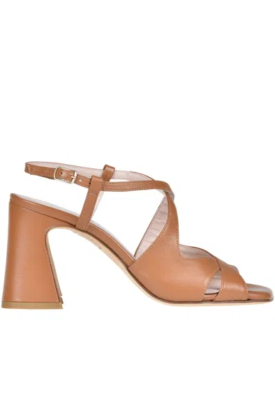 Status Leather Sandals In Brown
