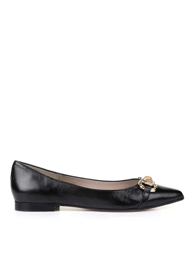 Status Nappa Leather Ballerina In Black