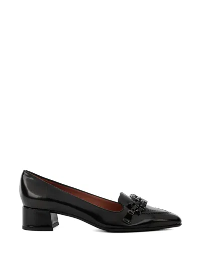 Status Poented Leather Pumps In Black
