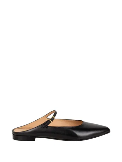 Status Pointed-toe Mules In Black