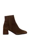 Status Suede-finish Ankle Boots In Brown