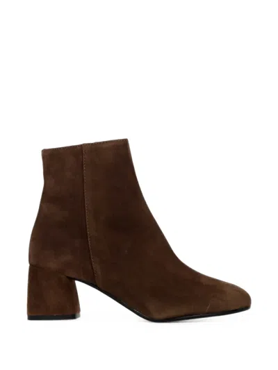 Status Suede-finish Ankle Boots In Brown