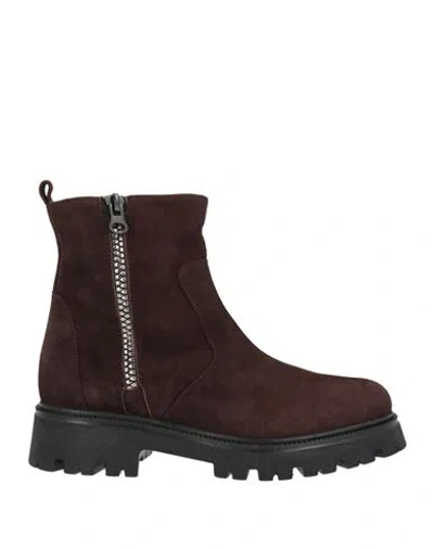 Status Woman Ankle Boots Dark Brown Size 6.5 Leather