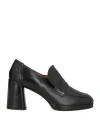 Status Woman Loafers Black Size 6 Leather In Black
