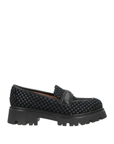 Status Woman Loafers Black Size 8 Leather, Synthetic Fibers