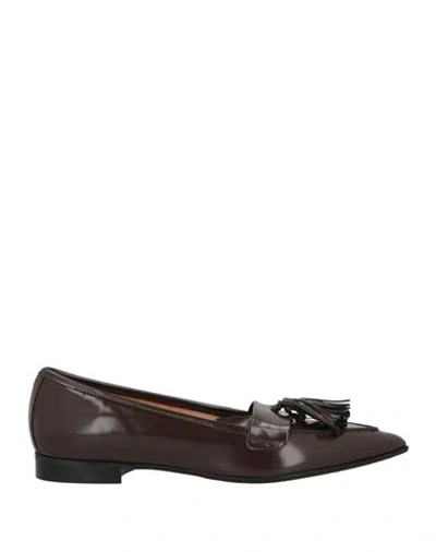 Status Woman Loafers Dark Brown Size 5.5 Leather
