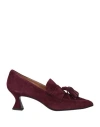 Status Woman Pumps Plum Size 7 Leather In Red