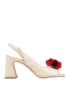 Status Woman Sandals Beige Size 8 Leather