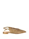 Status Woven Slingback Mule In Gold