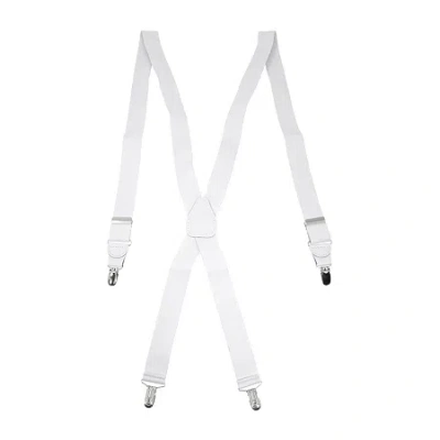 Status Xl Drop Clip 1 1/4" Suspender In White