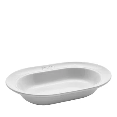 STAUB 10 OVAL SERVING DISH, WHITE