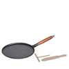 Staub Cast Iron 11-inch Crepe Pan With Spreader & Spatula - Matte Black In Matte Black