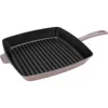 Staub 12-inch Square Enameled Cast Iron Grill Pan In Lilac