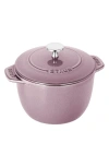 Staub Lilac Enameled Cast Iron Petite French Oven In Lilac
