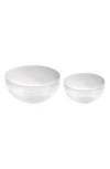 Staub Ceramics 2-piece Nesting Mixing Bowl Set In White