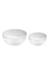 Staub Ceramics 2-piece Nesting Mixing Bowl Set In White