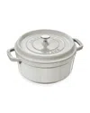 Staub 2.75-qt. Cast Iron Round Cocotte In White Truffle