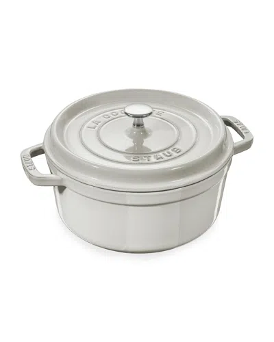 Staub 2.75-qt. Cast Iron Round Cocotte In White Truffle