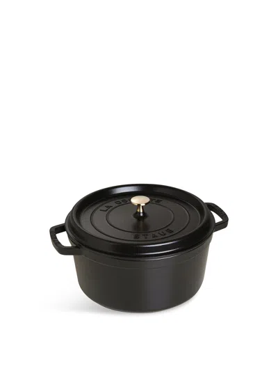 Staub 28cm Round Cocotte In Black