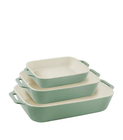 Staub 3-piece Oven Dish Set In Green