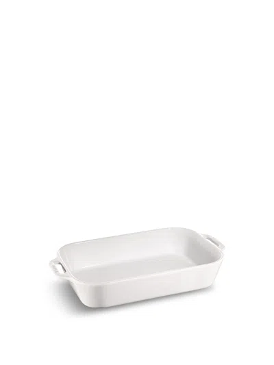 Staub 34 X 24cm Rectangular Gratin Dish In White