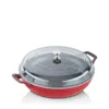 Staub 3.5-quart Braiser With Glass Lid In Red