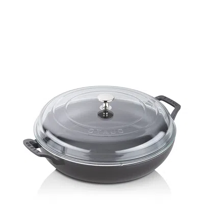 Staub 3.5-quart Braiser With Glass Lid In Black