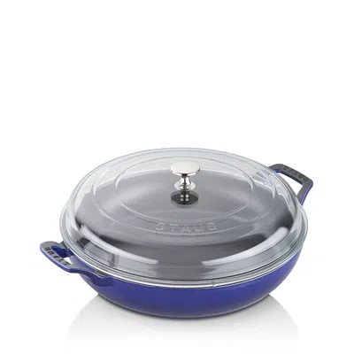 Staub 3.5-quart Braiser With Glass Lid In Blue
