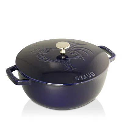 Staub 3.75-quart Essential Rooster French Oven In Dark Blue