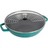 Staub 4.5-quart Enameled Cast Iron Perfect Pan In Blue