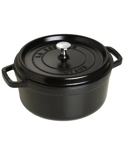 Staub 5.5qt Round Cocotte In Black