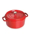 Staub Cast Iron 5.5-qt. Round Cocotte In Cherry