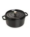 Staub 5.5-quart Enameled Cast Iron Dutch Oven In Matte Black