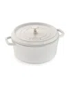 Staub 5.5-qt. Cast Iron Round Cocotte In White