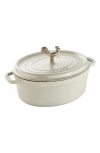 Staub 5.75-quart Coq Au Vin Cocotte In White Truffle
