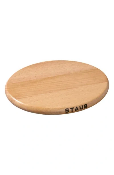 Staub 6-inch Magnetic Wood Trivet In Nude