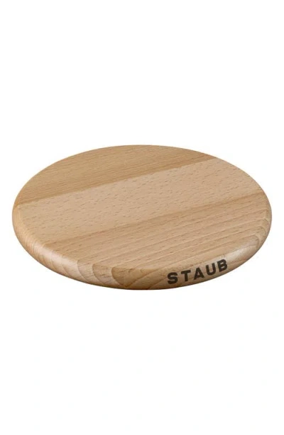 Staub 6-inch Magnetic Wooden Trivet In Brown