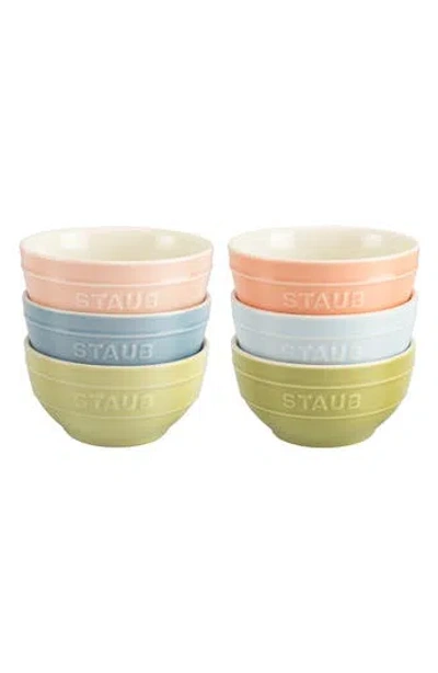 Staub 6-piece Ceramic Bowls In Green