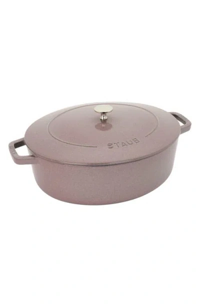 Staub 6.25-quart Enameled Cast Iron Shallow Oval Dutch Oven In Lilac