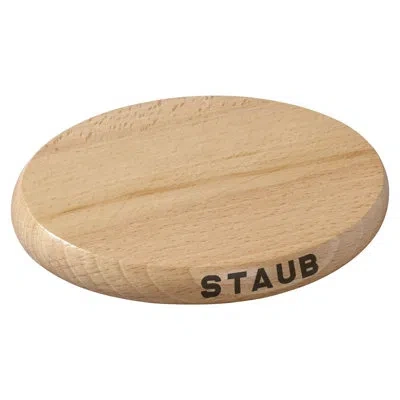 Staub 6-inch Oval Magnetic Wood Trivet In Brown