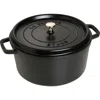 Staub 7-quart Enameled Cast Iron Dutch Oven In Matte Black