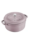Staub Lilac Enameled Cast Iron Round Cocotte